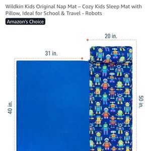 Wildkin Kids Robot Nap Mat - Blue